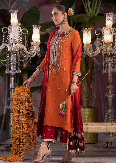 P-261 - Orange - Readymade - Khuda Baksh Ouftit - Memsaab Online