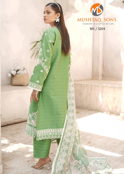 MS-3204 - Readymade - Mushtaq Sons Suit 2024 - Memsaab Online