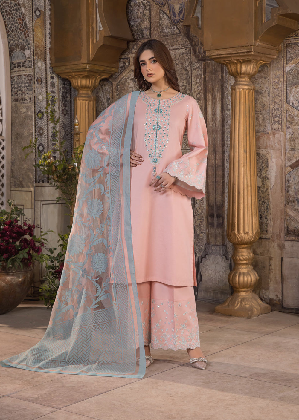 HSS-304 - Pink - Readymade - Heeras Suit 2025 - Memsaab Online