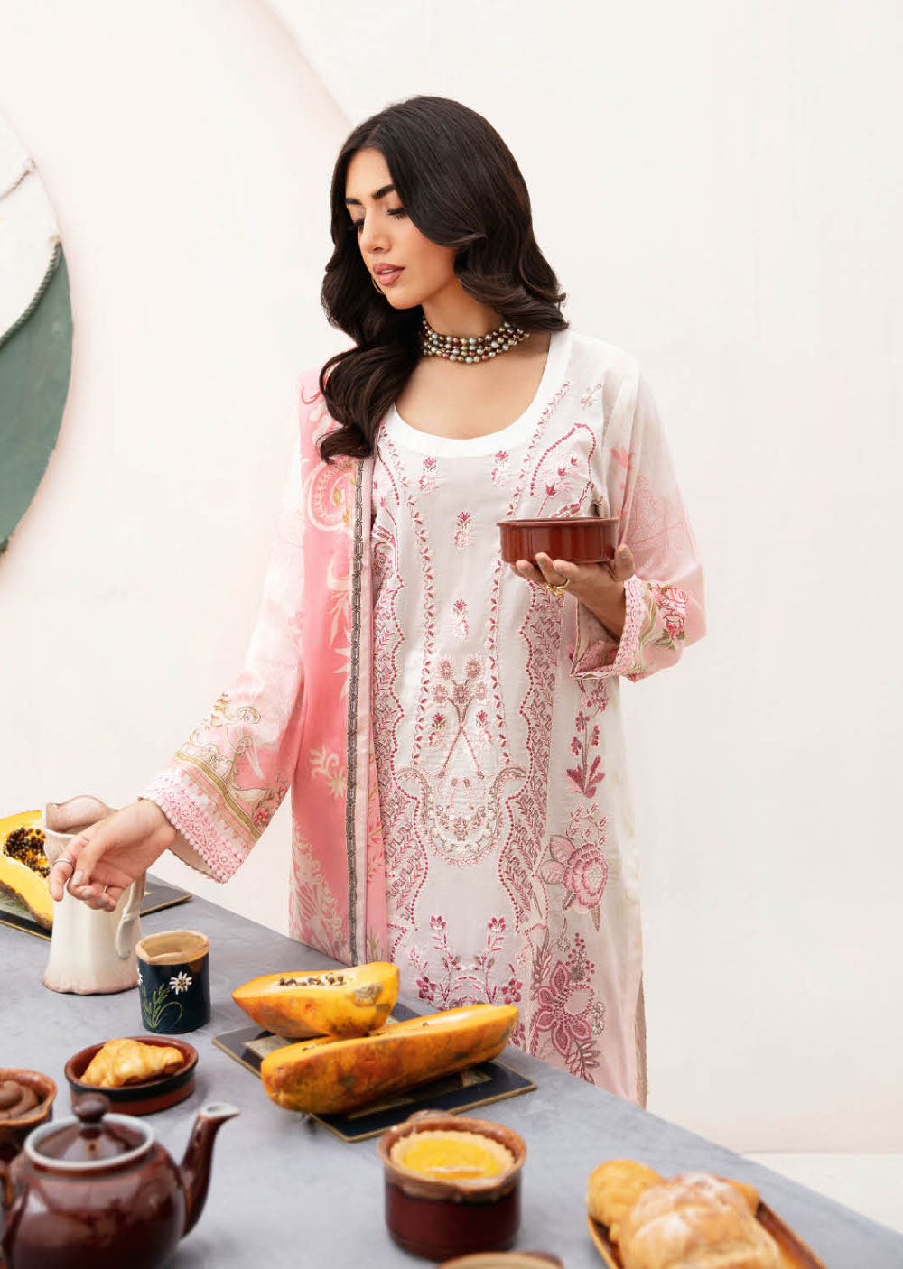 Z-1104-R - Readymade - Ramsha Mashaal Luxury Lawn Vol 11 - Memsaab Online