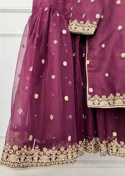 SRB1305 - Bano - Purple - Sehrish.B Designer - Memsaab Online