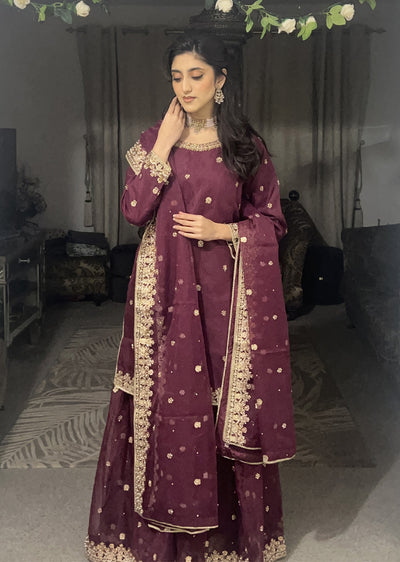 SRB1305 - Bano - Purple - Sehrish.B Designer - Memsaab Online