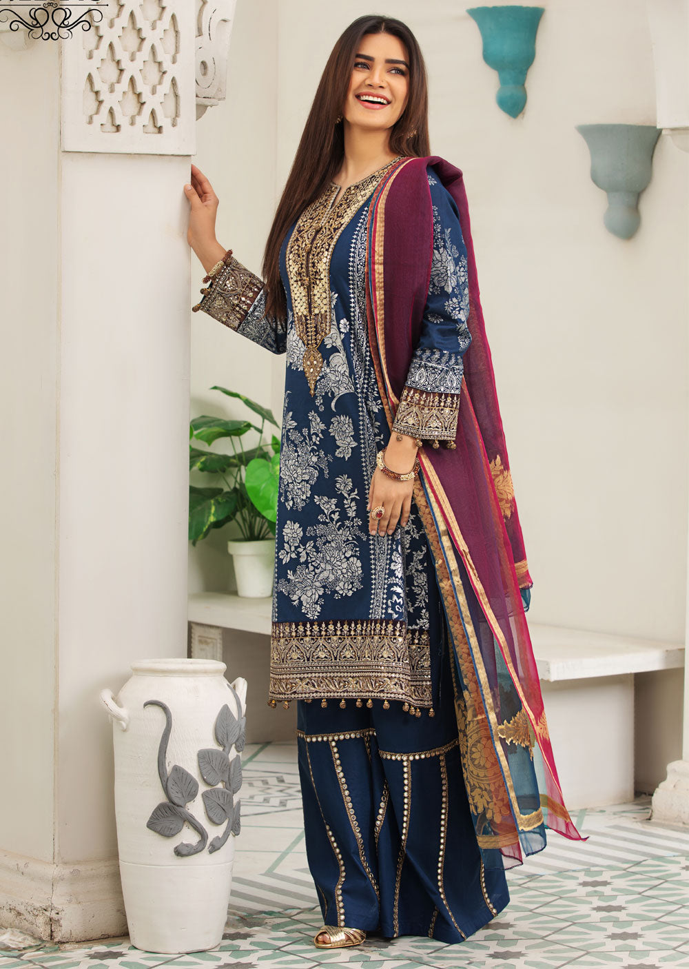 HSS-124 - Readymade Heeras Suit - Memsaab Online