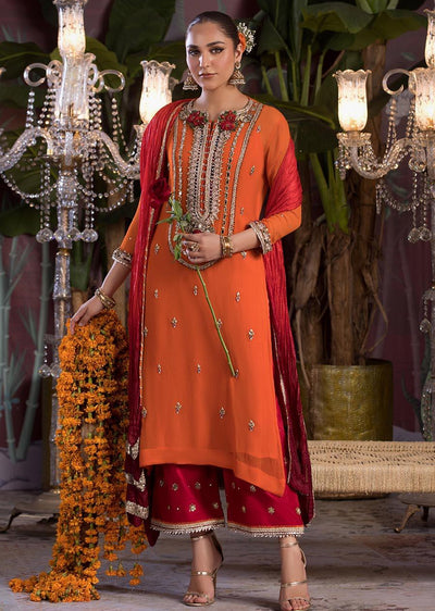 P-261 - Orange - Readymade - Khuda Baksh Ouftit - Memsaab Online