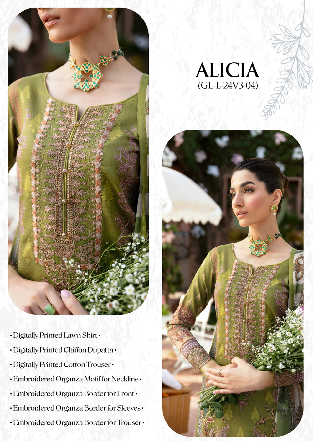 GLL-24V-04-R - ALICIA - Readymade - The Summer Glow Lawn Collection 2024 - Memsaab Online