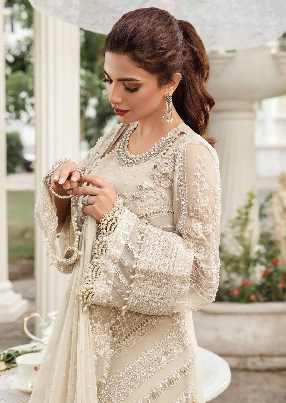 MPC-24-104 - Unstitched - Maria B Embroidered Chiffon 2024 - Memsaab Online