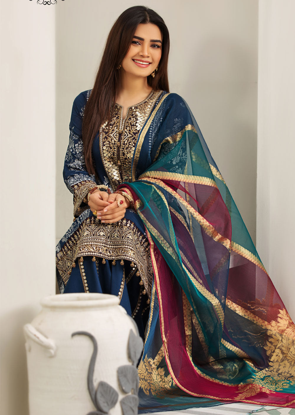 HSS-124 - Readymade Heeras Suit - Memsaab Online