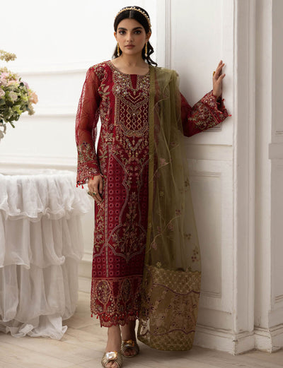 P-204- Unstitched - Dastoor by Ramsha Luxury Lawn Vol 2 - Memsaab Online