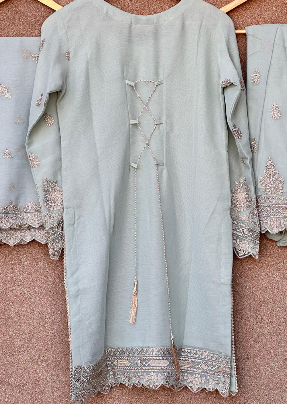 UJK-01 - Mint - Readymade - Florine Chiffon Suit 2025 - Memsaab Online