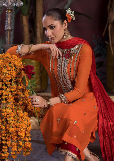 P-261 - Orange - Readymade - Khuda Baksh Ouftit - Memsaab Online