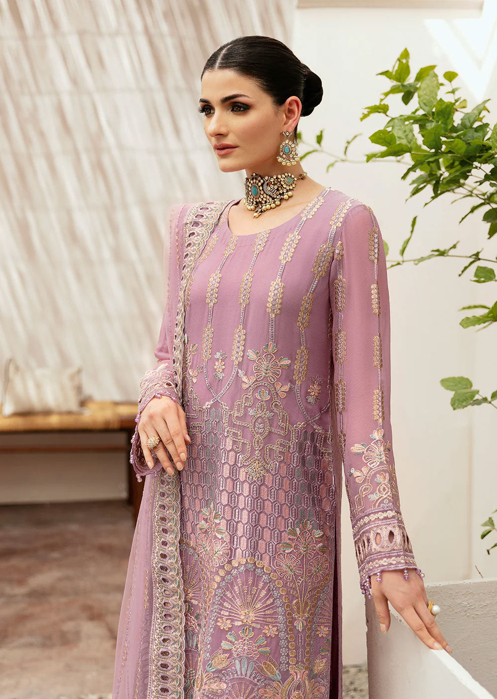 K-204 - Unstitched - Ramsha Kashish Weightless Chiffon Vol 2 2024 - Memsaab Online