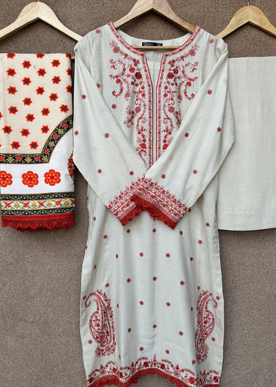 PSH-16348 - Readymade Shaposh Karandi Linen Suit 2025 - Memsaab Online