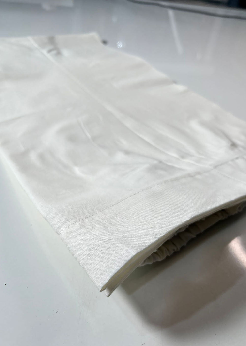 DXT502 Off White Cotton Bellbottom Trousers - Memsaab Online