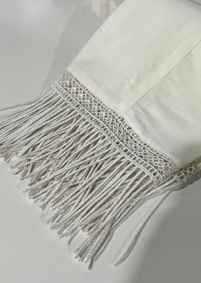DXT505 Off White Cotton Trousers - Memsaab Online