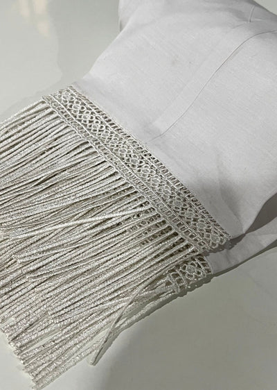 DXT505 White Cotton Trousers - Memsaab Online
