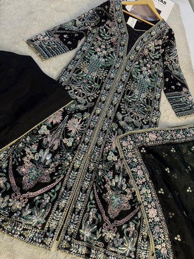 AYLN-05 NOIR SILKSTONE Readymade Collection by AYLIN 2025 - Memsaab Online