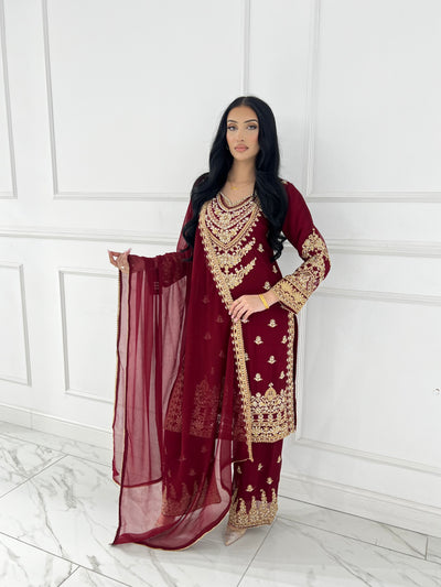 Shaz1901 - Readymade Chiffon Suit - Memsaab Online