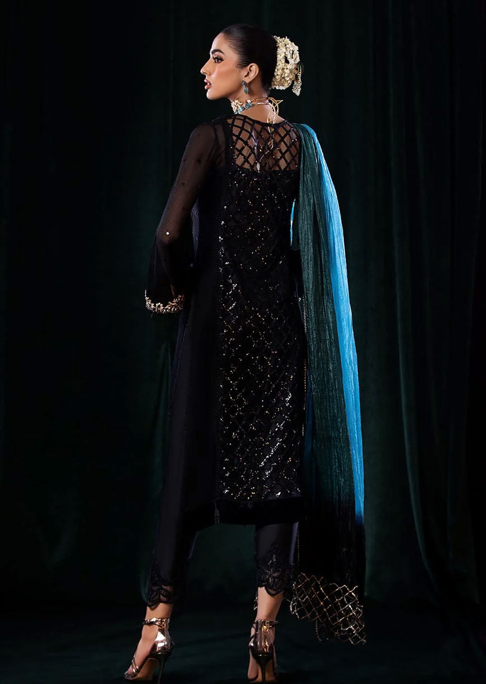 P-251 - Black - Readymade - Khuda Baksh Creations 2024 - Memsaab Online