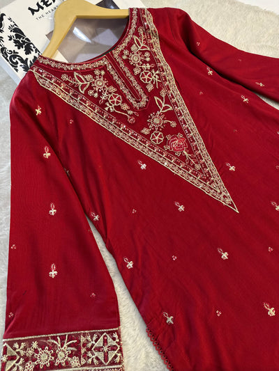 ATR-1167- Readymade Sehrish B Lux Cotton - Memsaab Online