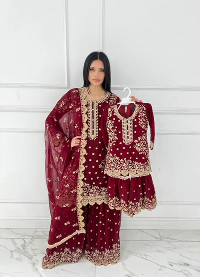 Shaz1817 - Readymade - Chiffon - Mummy n Me Outfit - Memsaab Online