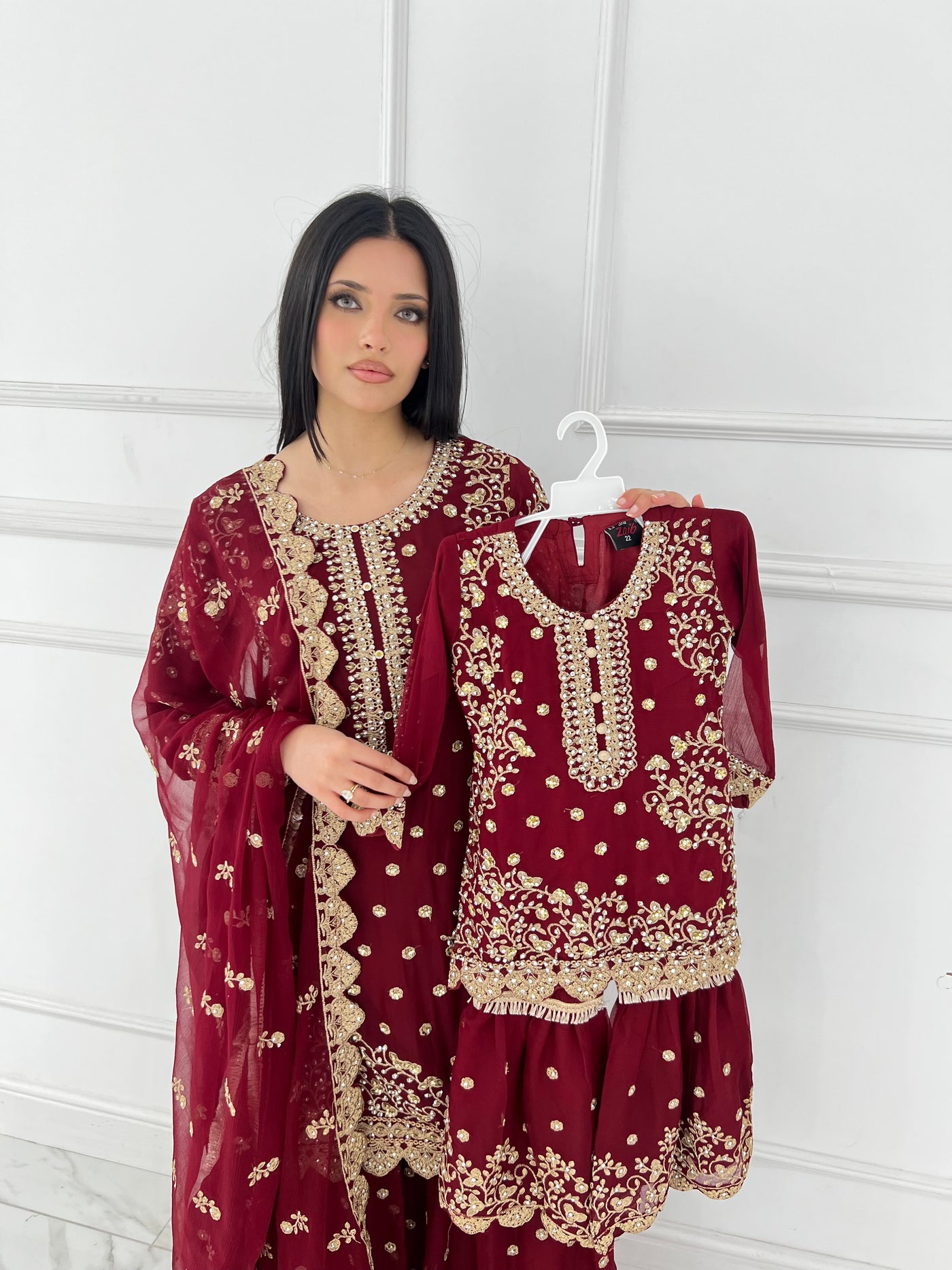 Shaz1817 - Readymade - Chiffon - Mummy n Me Outfit - Memsaab Online