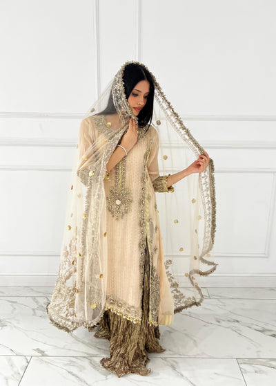 P-252 - Peach - Readymade - Khuda Baksh Creations 2024 - Memsaab Online