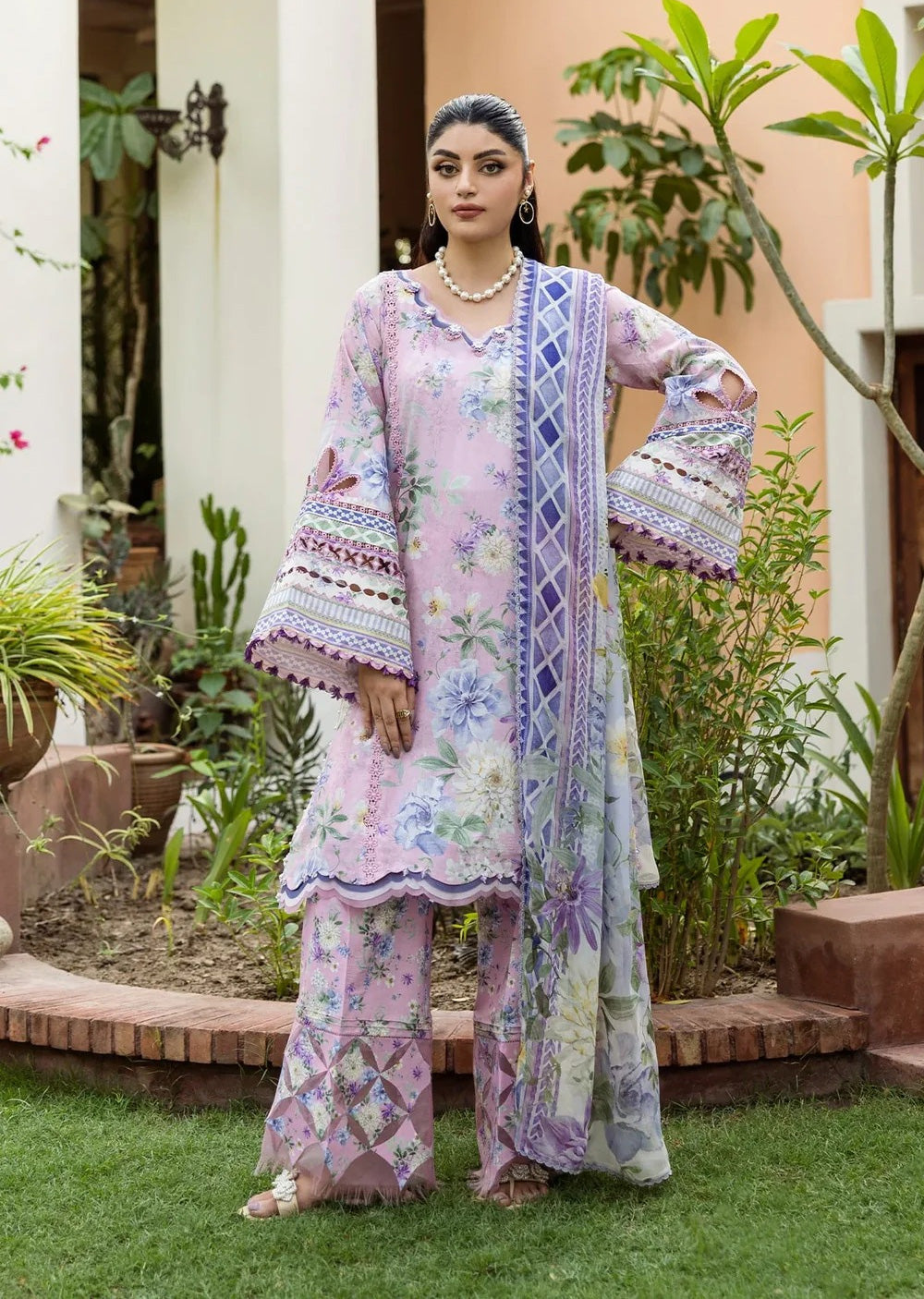 ELFECD-03-A- Wisteria - Readymade - Elaf Prints Collection 2025 - Memsaab Online