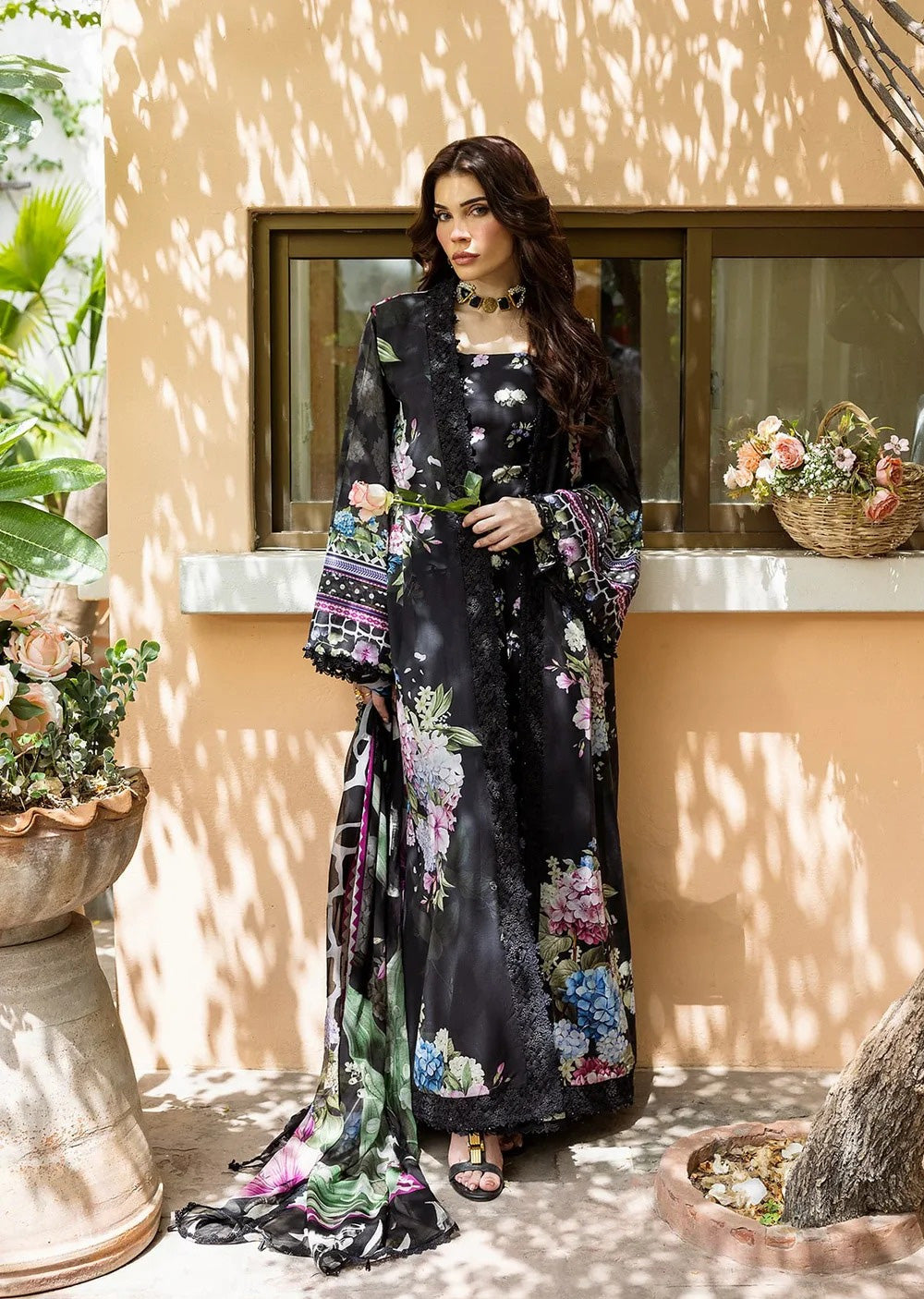 ELFECD-04-A-Midnight Bloom-Readymade-Elaf Prints Collection 2025 - Memsaab Online