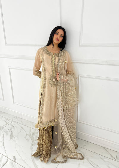 P-252 - Peach - Readymade - Khuda Baksh Creations 2024 - Memsaab Online