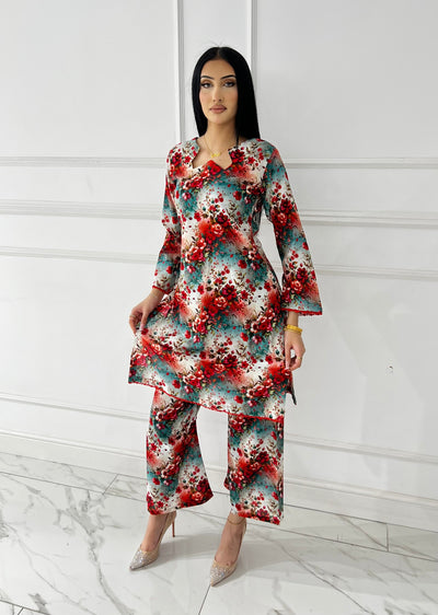 BUT-111 - Multi Color - S.Prints Printed Lawn Co-ords - Memsaab Online