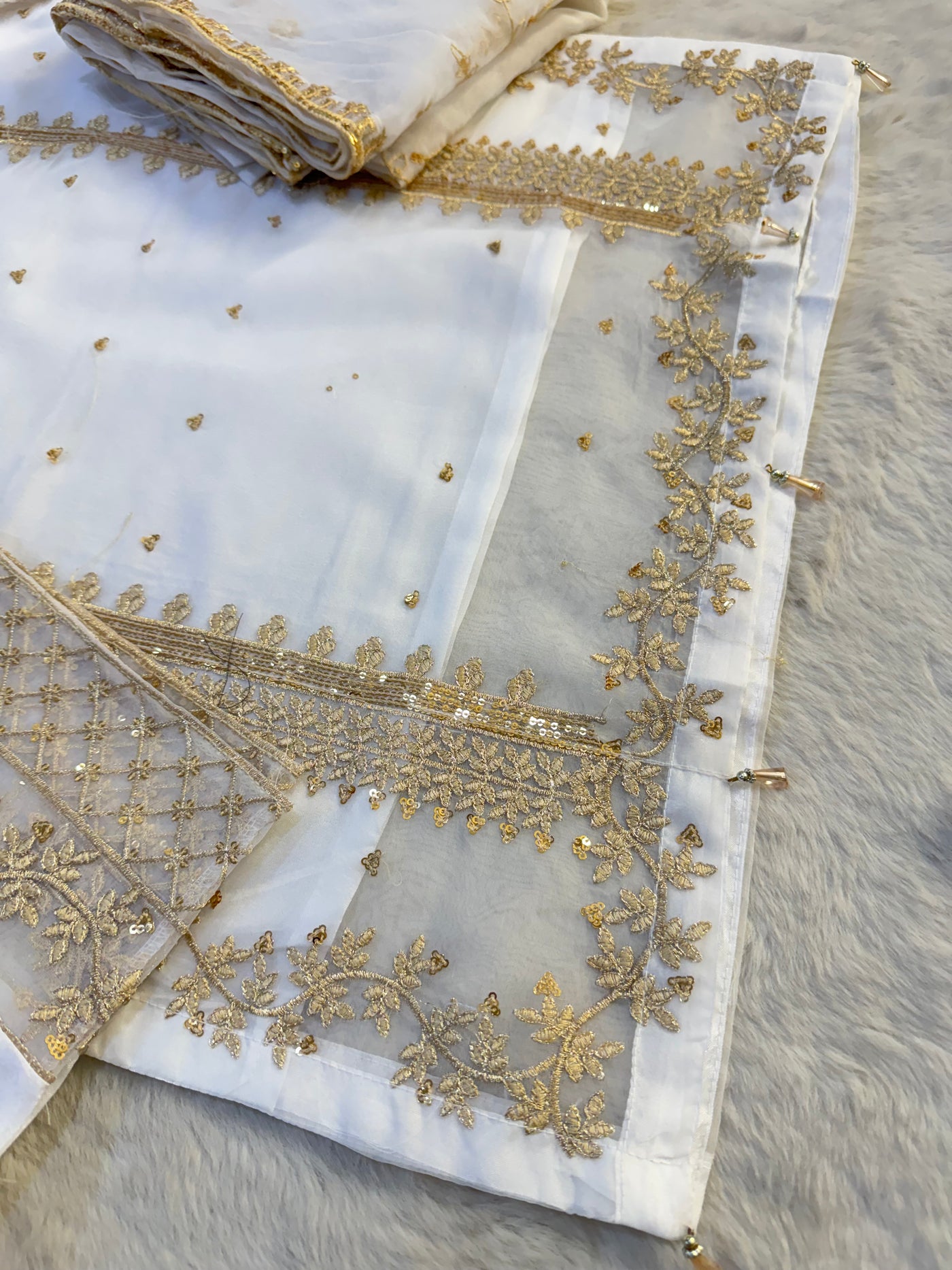 SN39 - Readymade - 3 Piece Organza Outfit - Memsaab Online