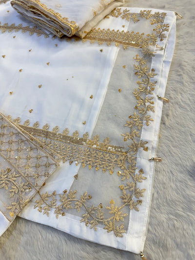 SN39 - Readymade - 3 Piece Organza Outfit - Memsaab Online