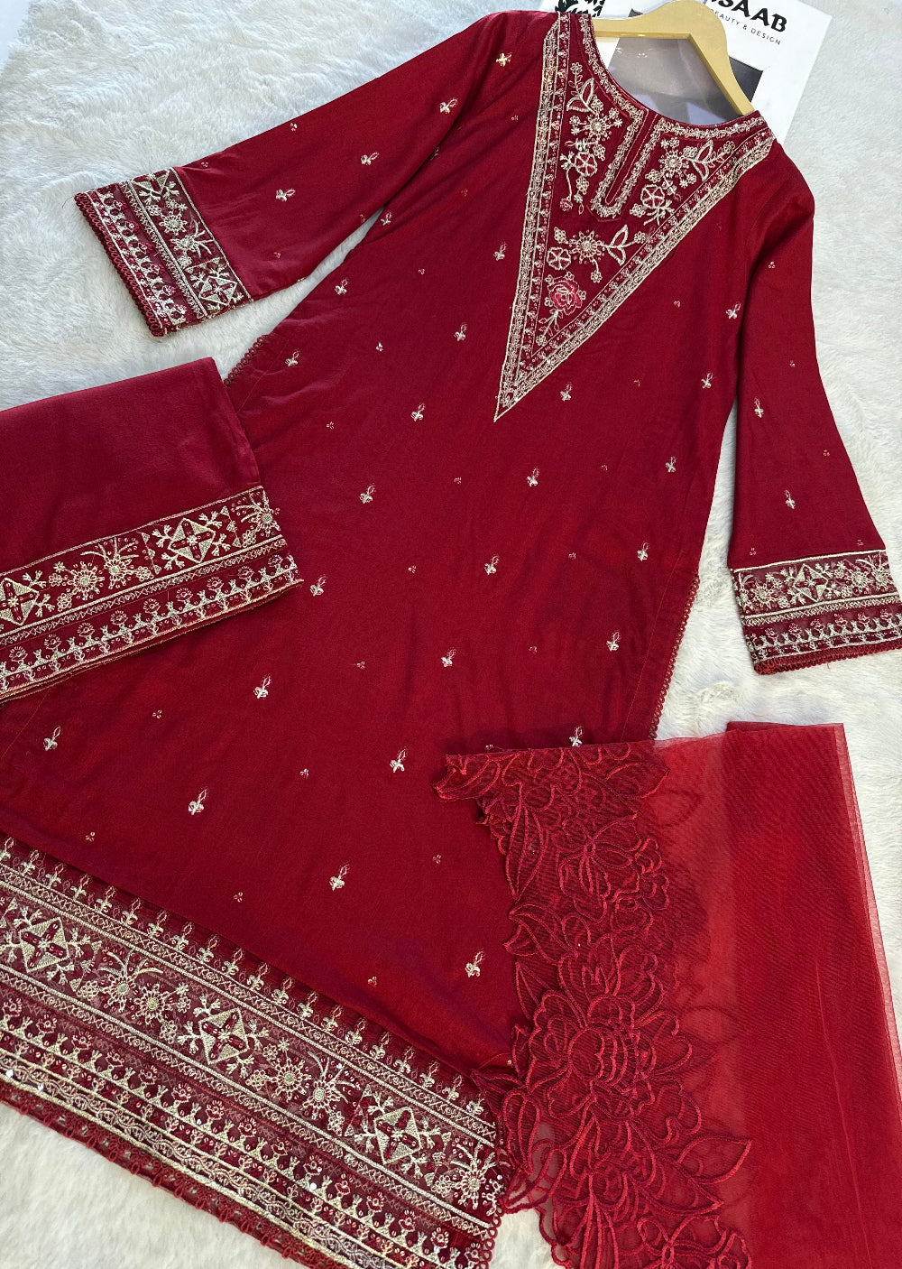 ATR-1167- Readymade Sehrish B Lux Cotton - Memsaab Online