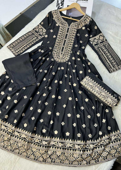 HK258 Zorra - Black Readymade Linen Dress - Memsaab Online