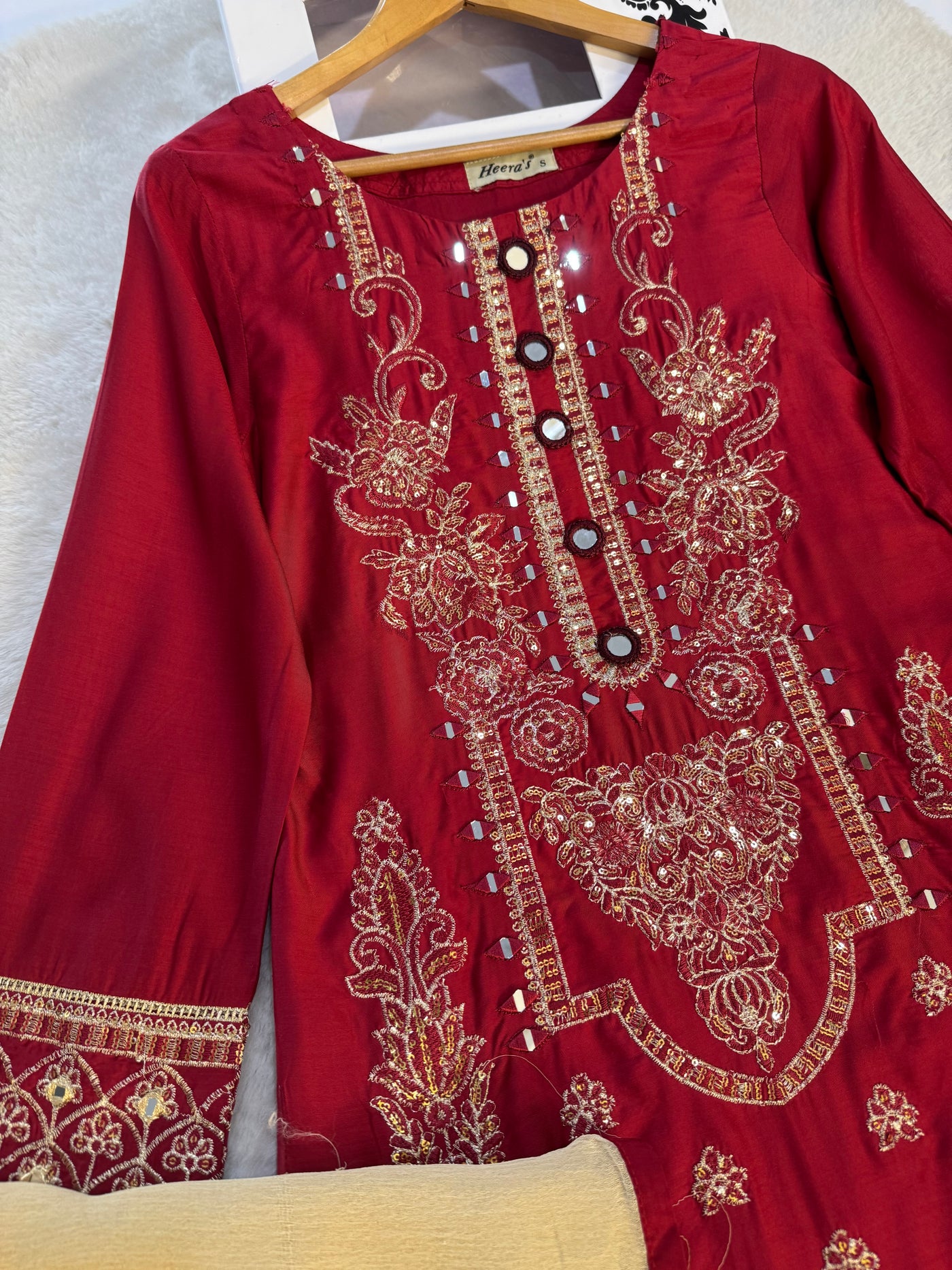 HRS155 - Heeras Readymade Viscose Suit - Memsaab Online