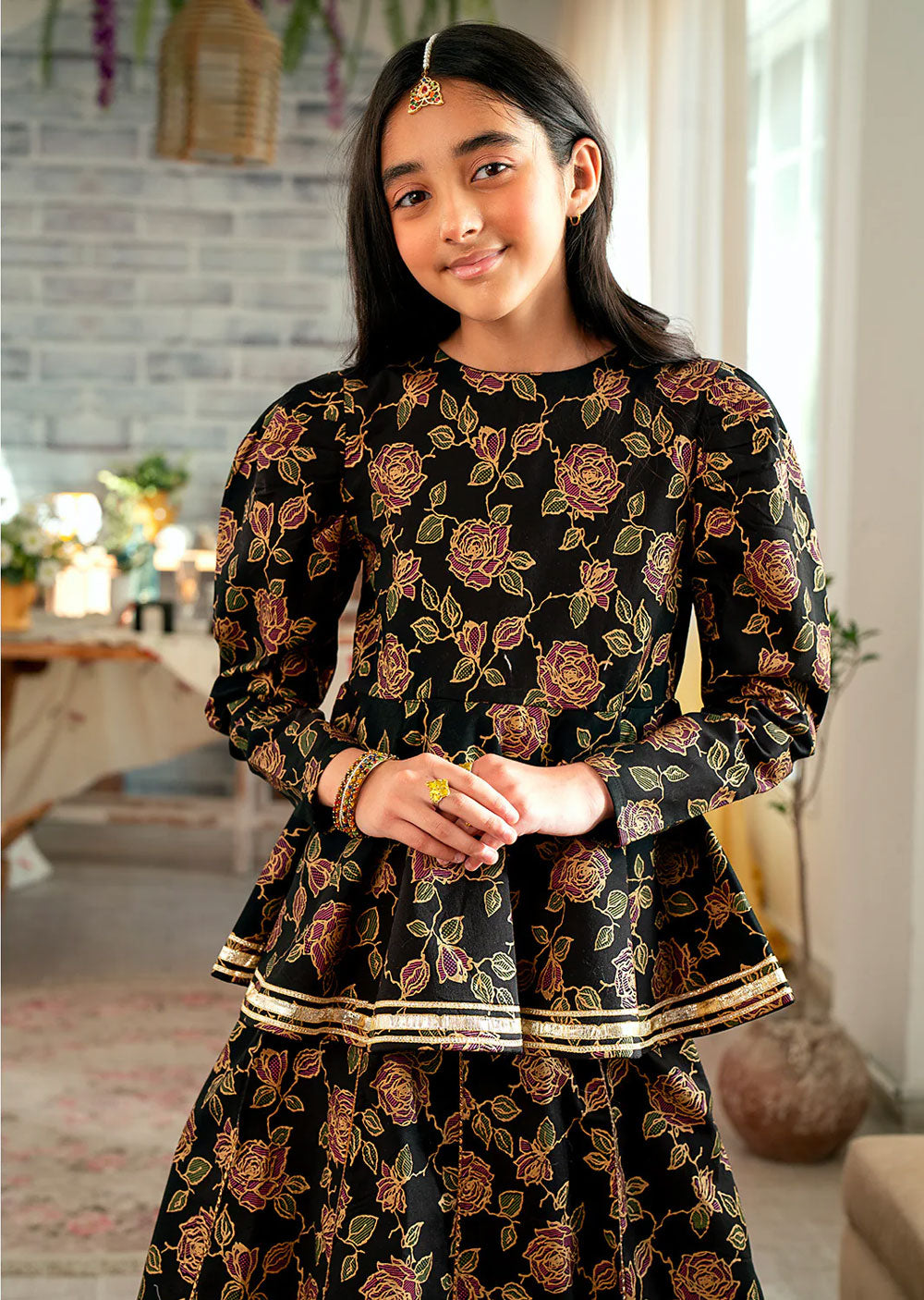 MS-24596 Black Kids Designer Suit - Memsaab Online