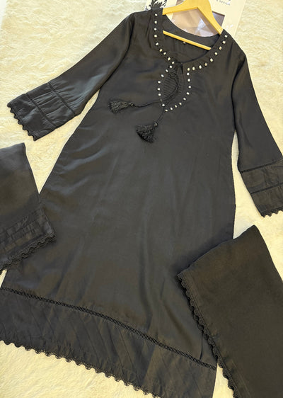 MHAD101 - Readymade - 3 Piece Black Outfit - Memsaab Online