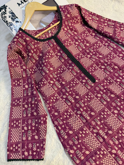 SLMN-28 Readymade Khaddar Co-ord - Memsaab Online