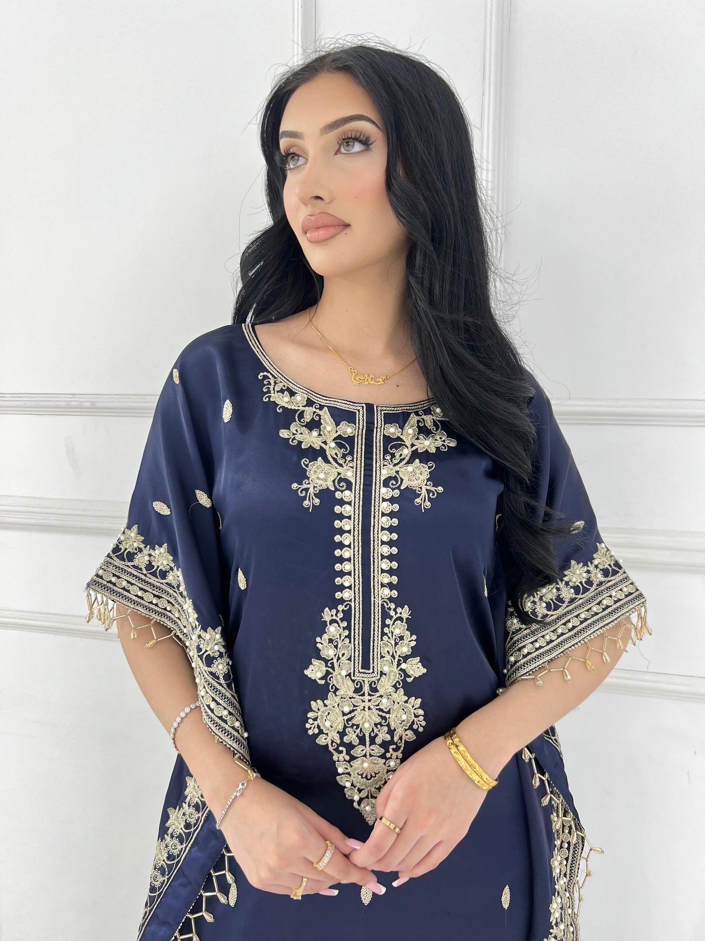 MSRW-01 Shalimi Fancy Jacket Kaftan - Memsaab Online