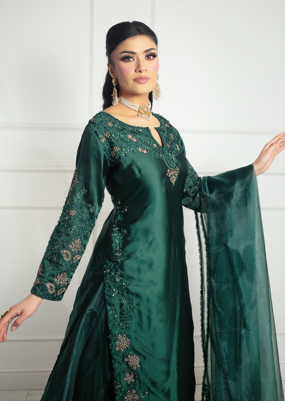 SRB1315 - Emerald - Green- Sehrish.B Designer - Memsaab Online