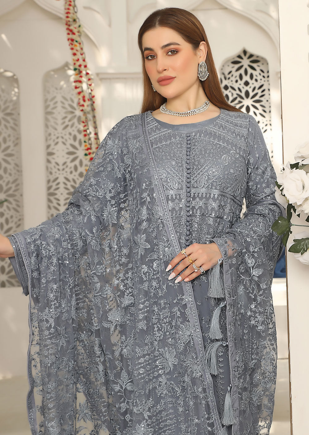 PS1664 Readymade Chiffon Suit - Memsaab Online