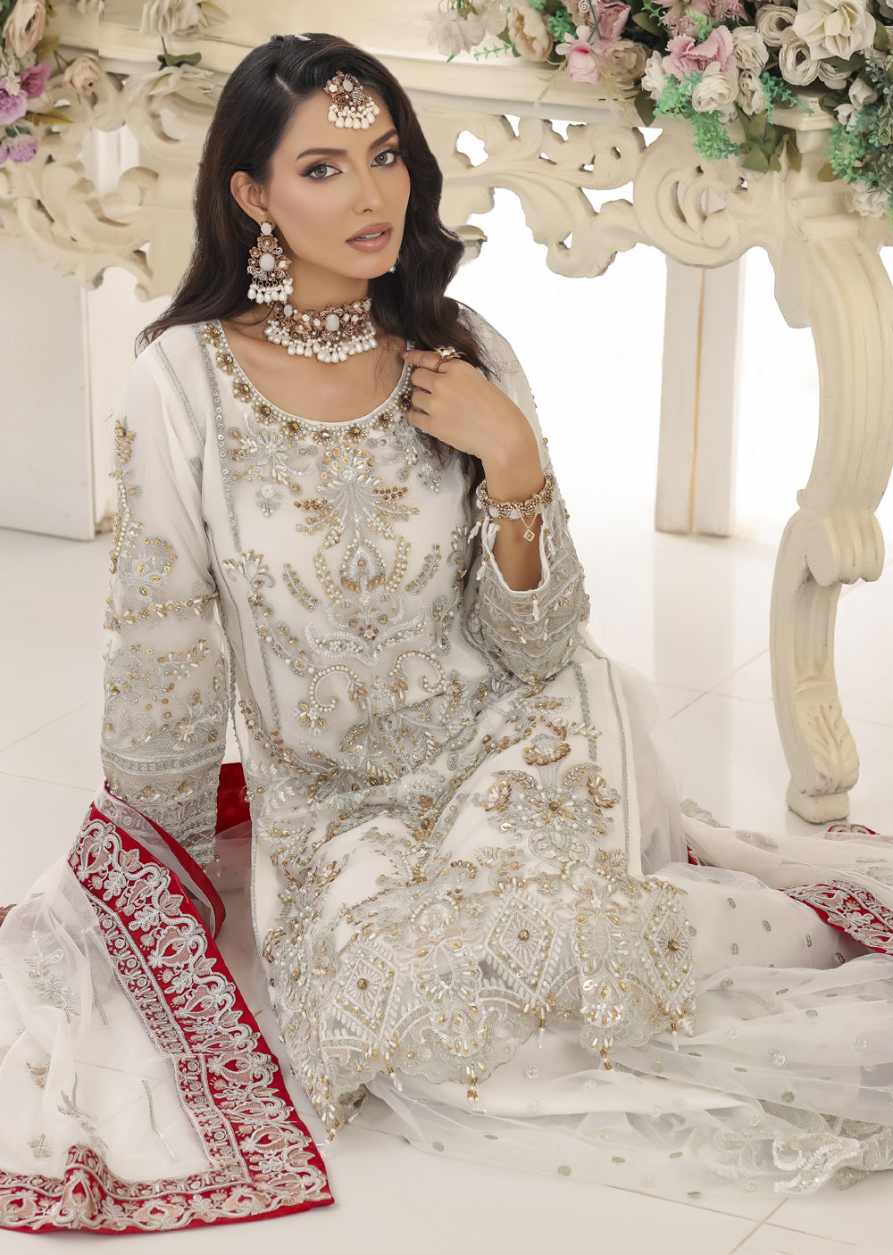 MARWS-10- White - Readymade - Memsaab Wedding Outfit - Memsaab Online