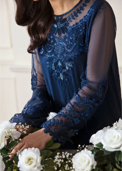 UF-D292 - Readymade - Baroque Embroidered Chiffon Suit 2024 - Memsaab Online