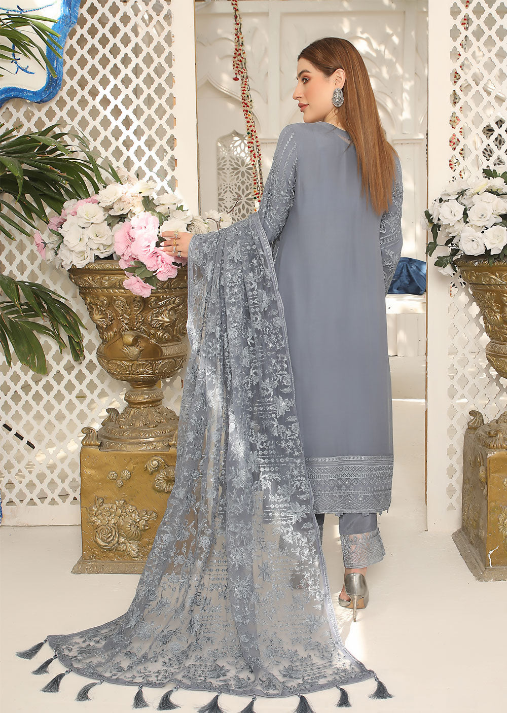 PS1664 Readymade Chiffon Suit - Memsaab Online