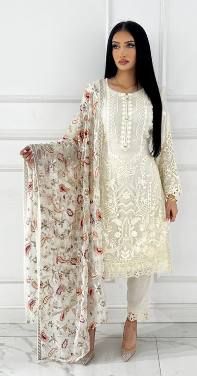 PS0817 Readymade Chiffon Suit - Memsaab Online