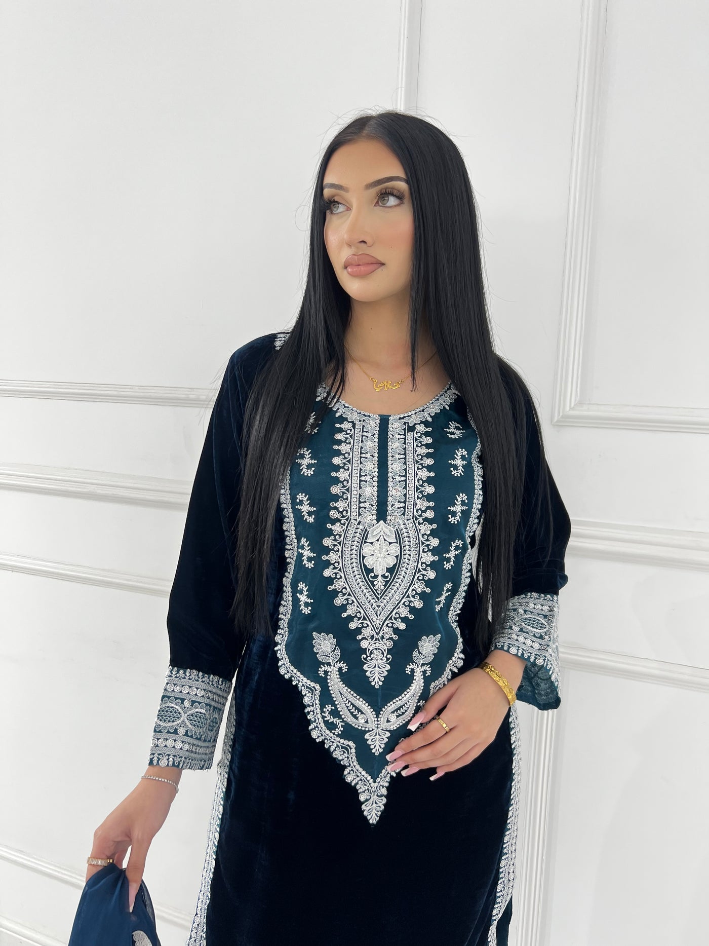 RGZ7110 Readymade - Luxury winter Velvet Suit 2025 - Memsaab Online