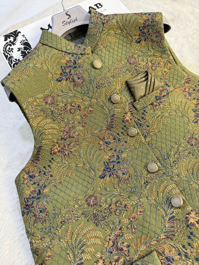 GS-5074 Readymade Elegant Embroidered Waistcoat 2025 - Memsaab Online