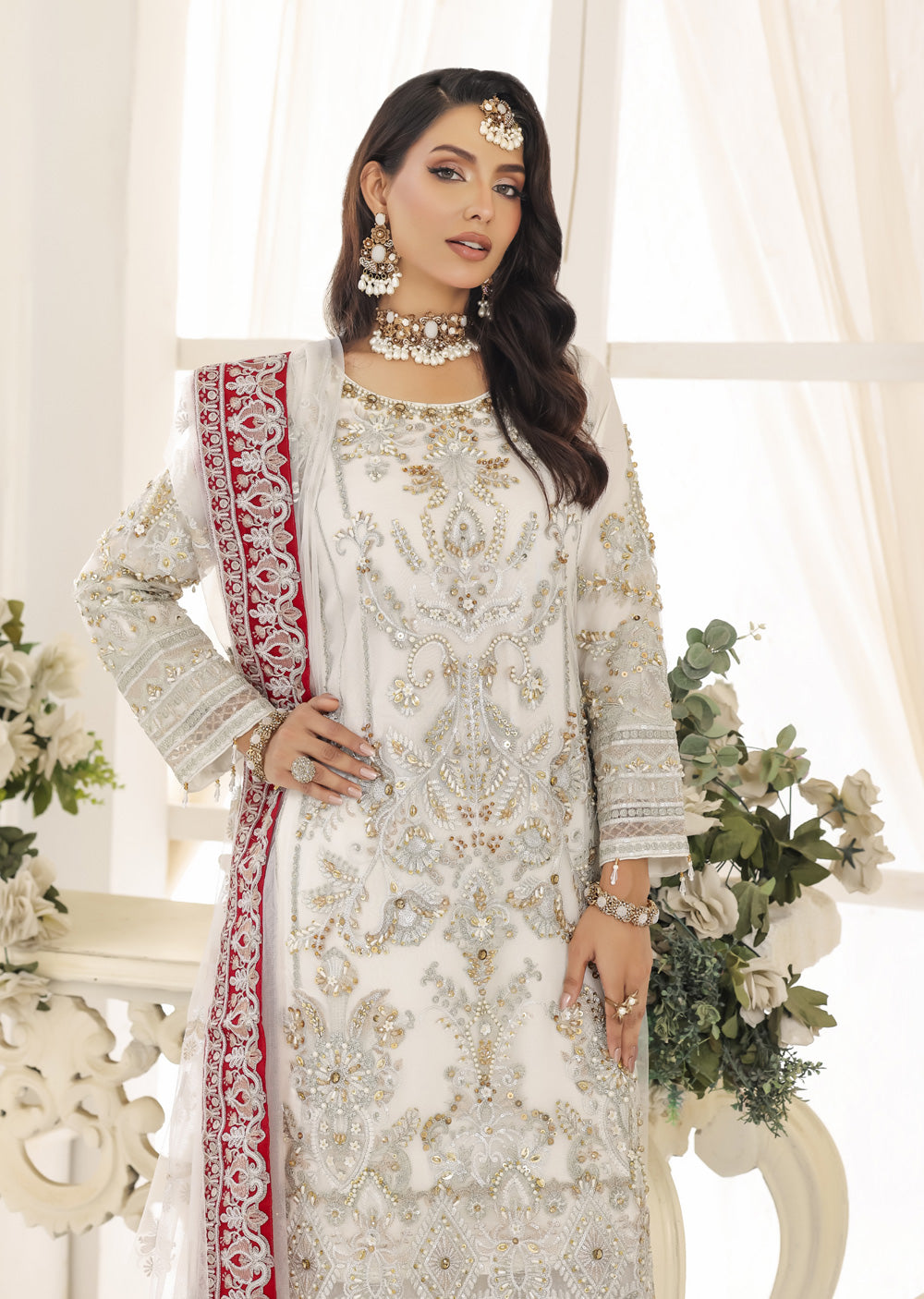 MARWS-10- White - Readymade - Memsaab Wedding Outfit - Memsaab Online