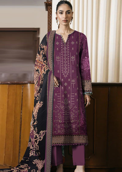 D-1227 - Unstitched Lawn Outfit 2025 - Memsaab Online