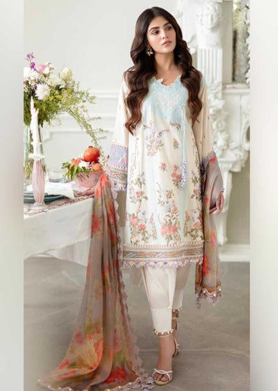 SFF-05R Readymade Sana Safinaz Inspired Lawn Suit 2023 - Memsaab Online